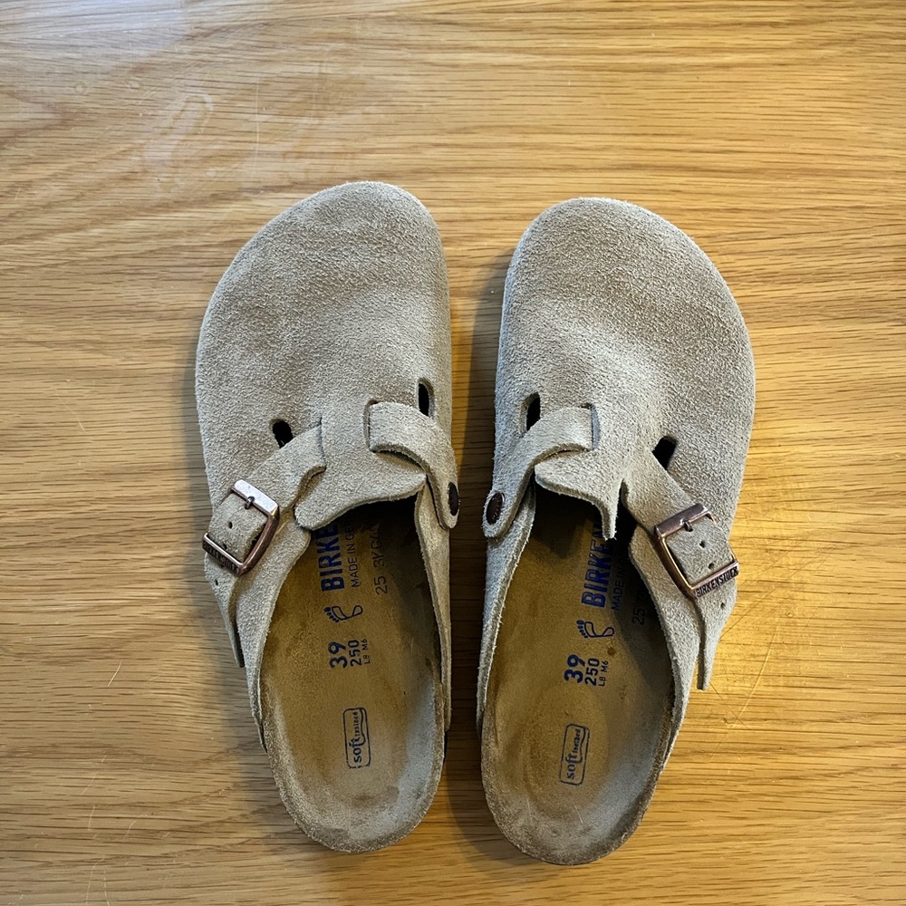 Boston Birkenstocks Taupe